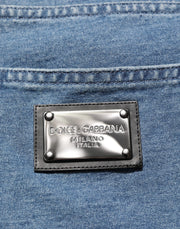 Dolce & Gabbana Blue Cotton Stretch Slim Fit Men Denim Jeans