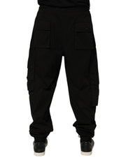 Dolce & Gabbana Black Cotton Cargo Jogger Sweatpants Pants