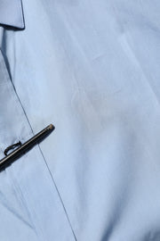 Dolce & Gabbana Blue Cotton Collared GOLD Formal Dress Shirt