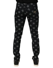 Dolce & Gabbana Black DG Monogram Cotton Skinny Denim Jeans