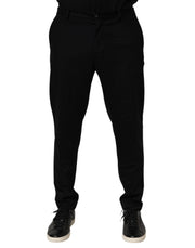 Dolce & Gabbana Black Cashmere Dress Formal Trouser Pants