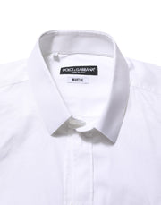 Dolce & Gabbana White Cotton MARTINI Formal Men Dress Shirt