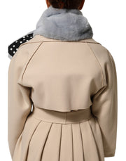 Dolce & Gabbana Powder Blue Mink Fur Neck Warmer Scarf