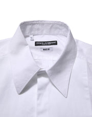 Dolce & Gabbana White Cotton MARTINI Bib Formal Dress Shirt