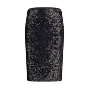PINKO Black Polyester Midi Skirt