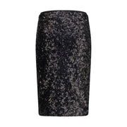 PINKO Black Polyester Midi Skirt