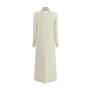 Di Stavnitser White Fleece Wool Coat