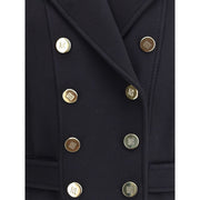 Balmain Black Wool Coat