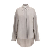 Di Stavnitser Gray Fleece Wool Dress Shirt