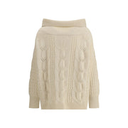 Ermanno Scervino Cream Cashmere Sweatshirt