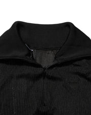 Dolce & Gabbana Black Viscose Turtle Neck Pullover Sweater