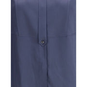 Brunello Cucinelli Blue Silk Blouse