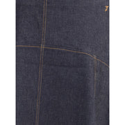 Jacquemus Blue Cotton Midi Skirt