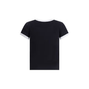Ganni Black Cotton T-Shirt