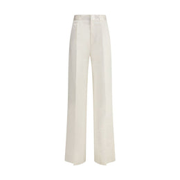SA SU PHI Cream Silk Pants