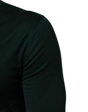 Dolce & Gabbana Dark Green Button Down Men Cardigan Sweater