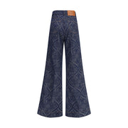 Etro Blue Cotton Flared Jeans