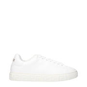 Versace White Leather Low Top Sneakers