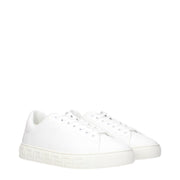 Versace White Leather Low Top Sneakers