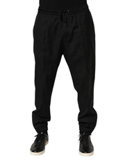 Dolce & Gabbana Black Drawstring Men Jogger Sweatpants Pants