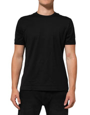 Dolce & Gabbana Black Goodluck 2021 Cotton Crew Neck T-shirt