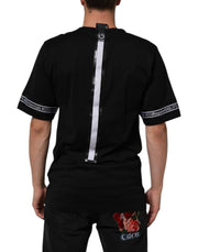 Dolce & Gabbana Black DGRoyals Cotton Men Crew Neck IT T-shirt
