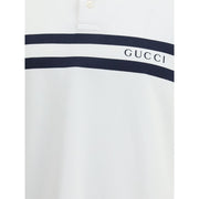Gucci White Cotton Polo Shirt