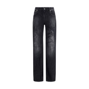 Balenciaga Black Cotton Relaxed Fit Jeans