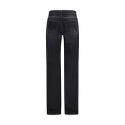 Balenciaga Black Cotton Relaxed Fit Jeans