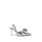 MACH & MACH Silver Leather High Heel Pumps