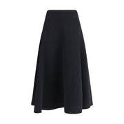 Jacquemus Black Cotton Midi Skirt