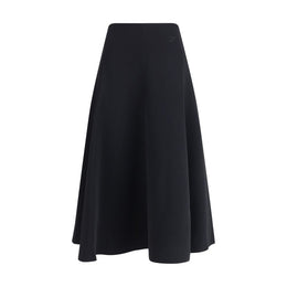 Jacquemus Black Cotton Midi Skirt