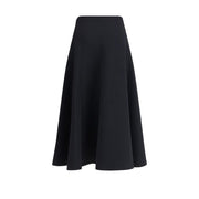 Jacquemus Black Cotton Midi Skirt