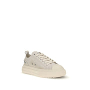 Dsquared² Cream Leather Platform Sneakers