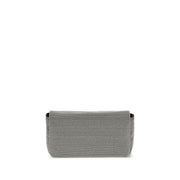 Brunello Cucinelli Gray Leather Shoulder Bag