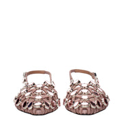 The Attico Pink Leather Ballet Flats