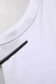 Dolce & Gabbana White Sleeveless Round Neck Tank T-shirt