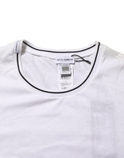 Dolce & Gabbana White Short Sleeves Round Neck Men Underwear T-shirt