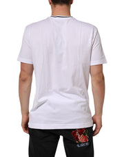 Dolce & Gabbana White Sacred Heart Short Sleeve Men T-shirt