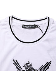 Dolce & Gabbana White Sacred Heart Short Sleeve Men T-shirt