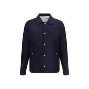 Brunello Cucinelli Blue Nylon Full-Length Jacket