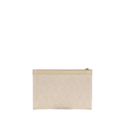 Fendi Cream Cotton Clutch Bag