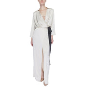 Sandro Ferrone Beige Polyester Long Dress