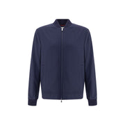 Brunello Cucinelli Blue Cashmere Bomber
