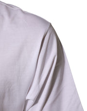 Dolce & Gabbana White Angel Print Cotton Men Crew Neck T-shirt