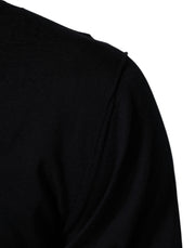 Dolce & Gabbana Black Cashmere Knit V-Neck Pullover Sweater