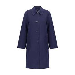 Tory Burch Blue Wool Coat