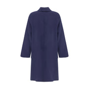 Tory Burch Blue Wool Coat