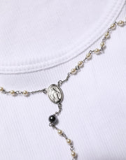 Dolce & Gabbana White Cotton Chain Necklace Tank Top T-shirt