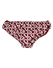 Dolce & Gabbana Bordeaux DG Logo Slip Bottom Brief Underwear